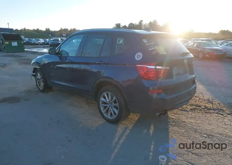 2016 BMW X3 xDrive28I z USA, uszkodzony, nr VIN 5UXWX9C50G0D92751